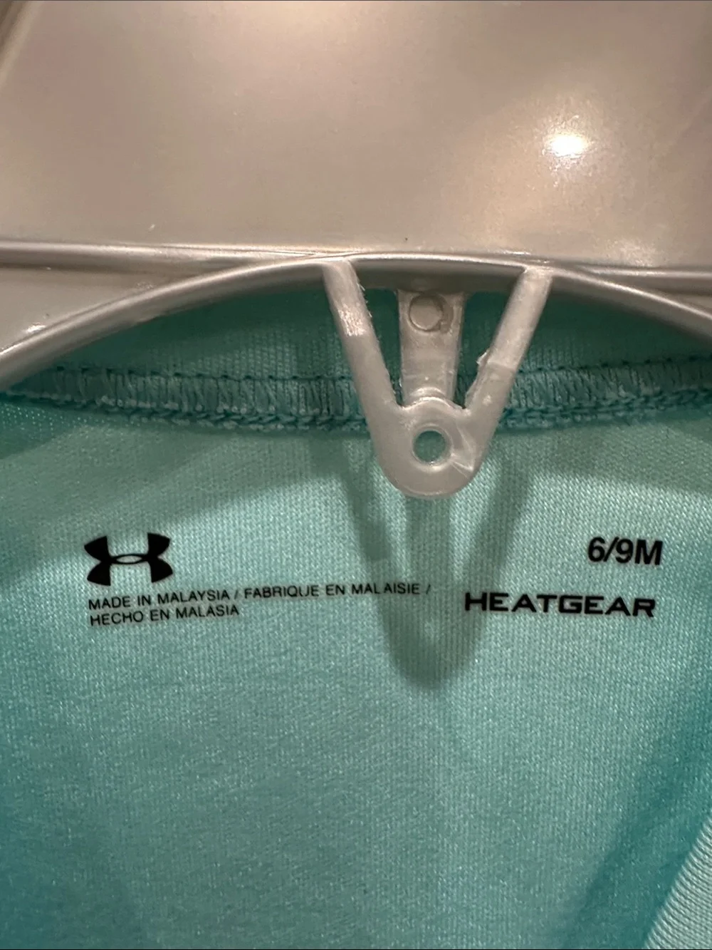Under Armour Teal Baby Logo Bodysuit with Multicolor Print